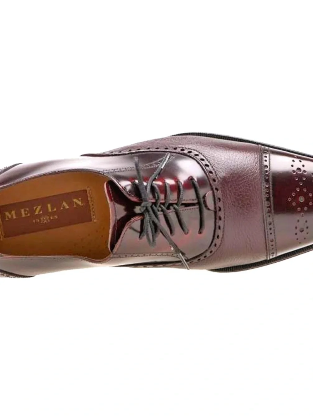Men's Mezlan Tyson II Cap-Toe Oxford Dress Shoes in Burgundy